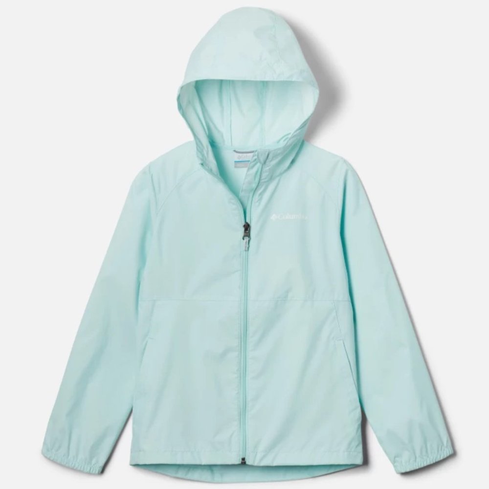 Columbia Kids L Switchback II Icy Morn Jacket Lightweight Rain Wind Current $45
